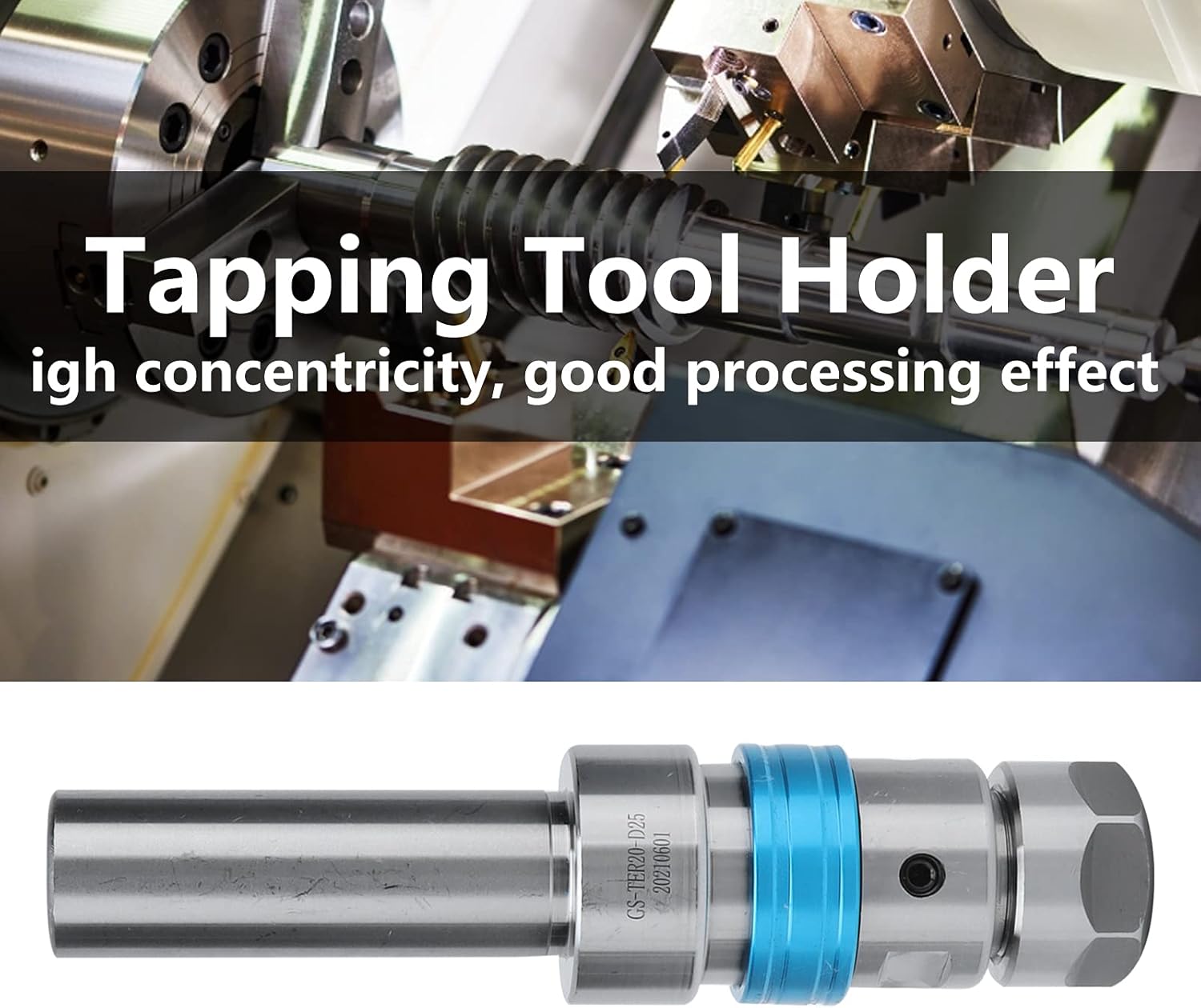 Floating Tap Holder ER20 High Precision Telescopic Toolholder for M2 to M16 Taps for CNC Milling and Lathe Machines(GS-TER20A-D25)