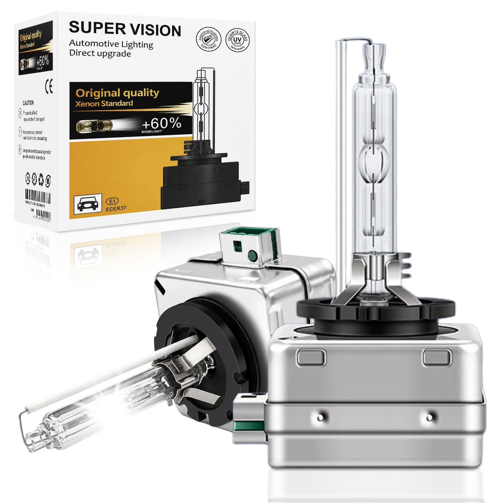 D3S Xenon Ampoules, 12V 35W Haute Luminosité Faisceau Précis, 2pcs