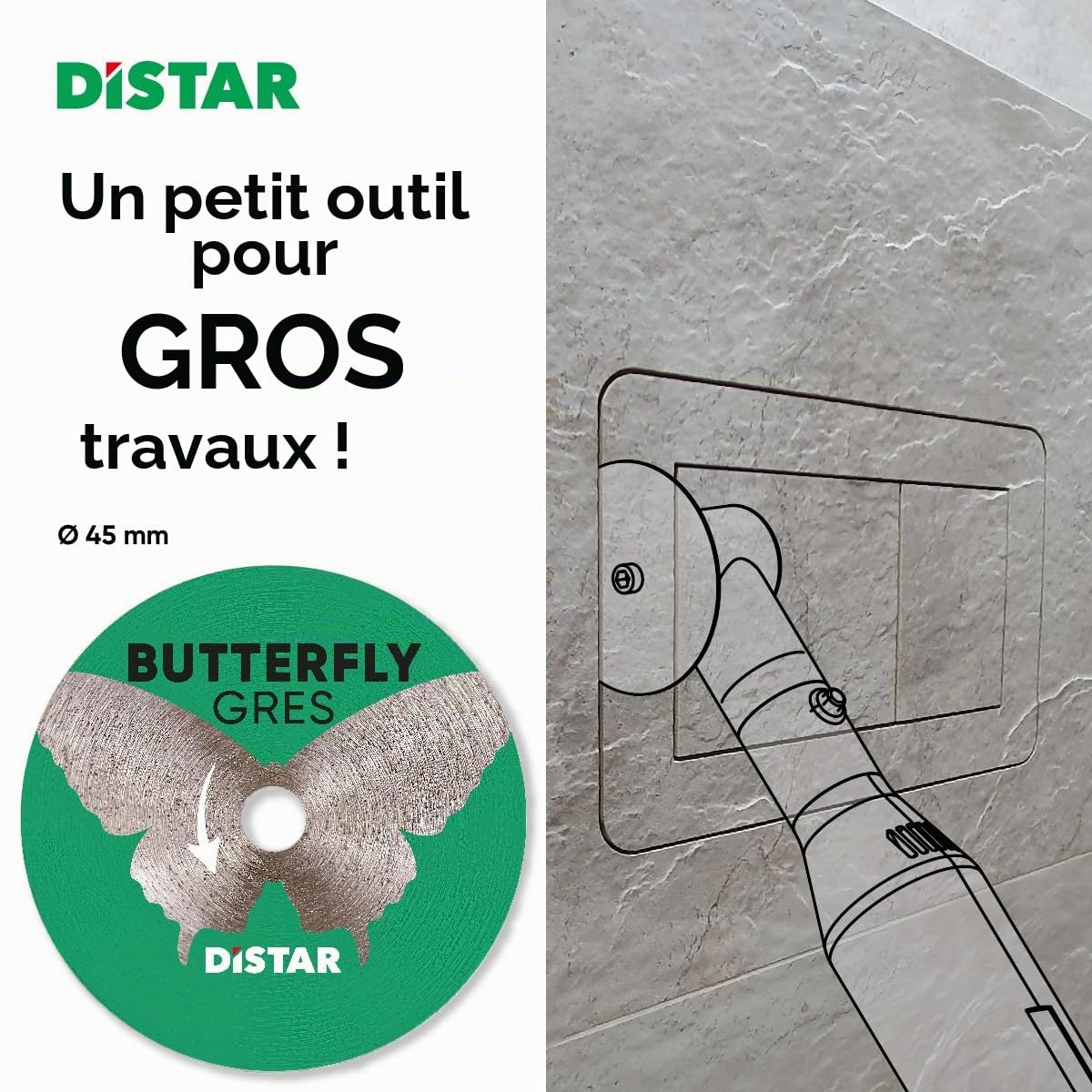 DISTAR Disque papillon de 2 pouces