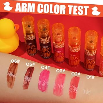 Hydrating Lip Gloss Set with Plumping Effect & Long-Lasting Shine - 6PCS Non-Sticky Tinted Lip Balm, Juicy Glossy Finish, Nourishing & Moisturizing Formula, 6 Distinct Shades for Everyday Wear &