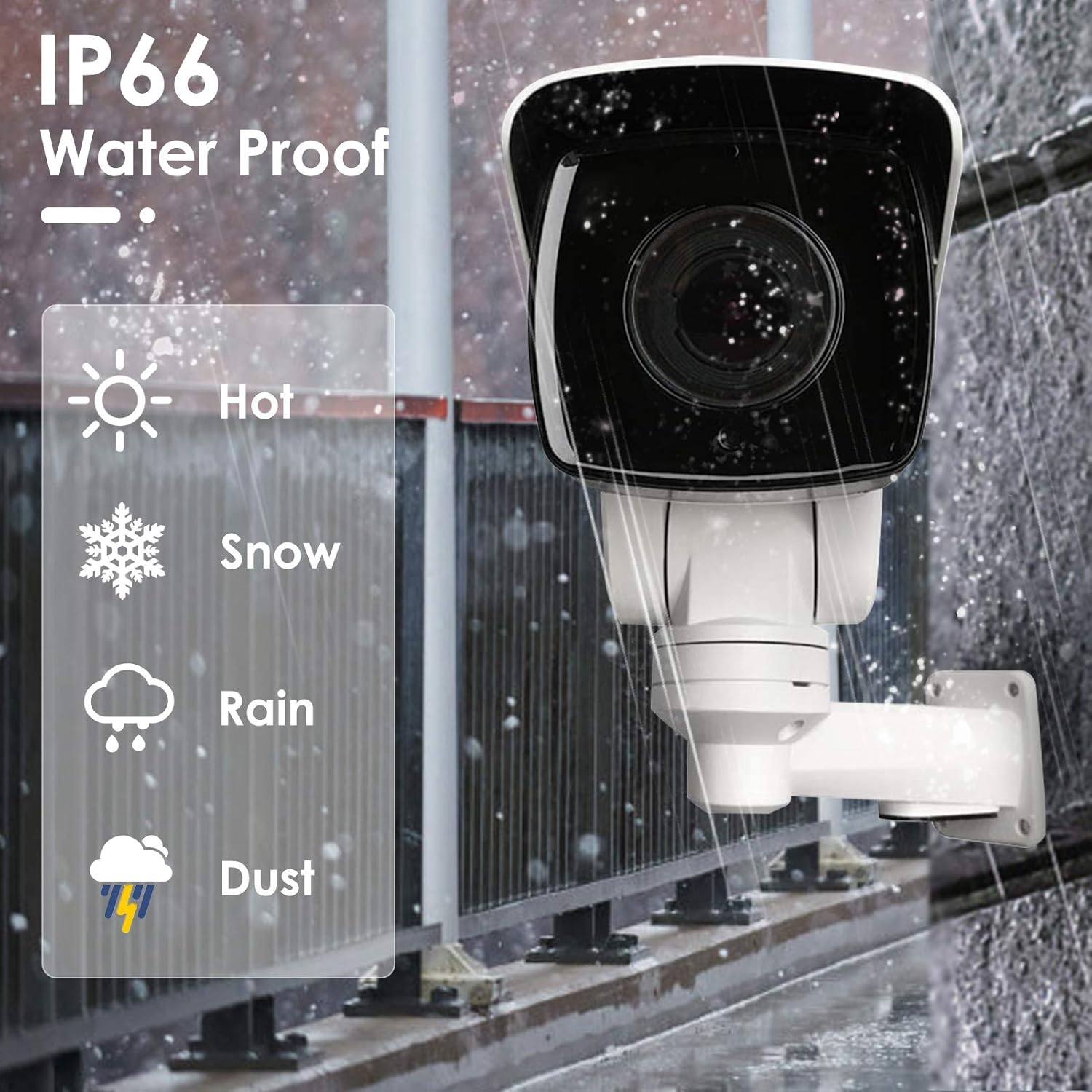 Black Friday - 50% OFF PTZ Outdoor Security Home IP Camera Rsrteng 4MP HD PoE H.265 Security IR Night Vision 10X Optical Zoom Video Surveillance IP66 Waterproof CCTV Mini Camera with TF Card Slot & Bracket