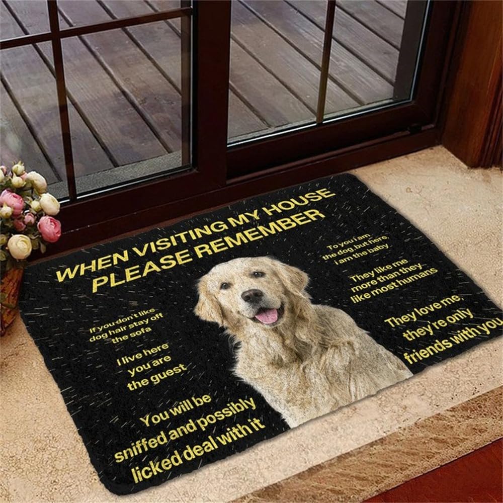 Paillasson d'intérieur Golden Retriever antidérapant anti-glisse entrée