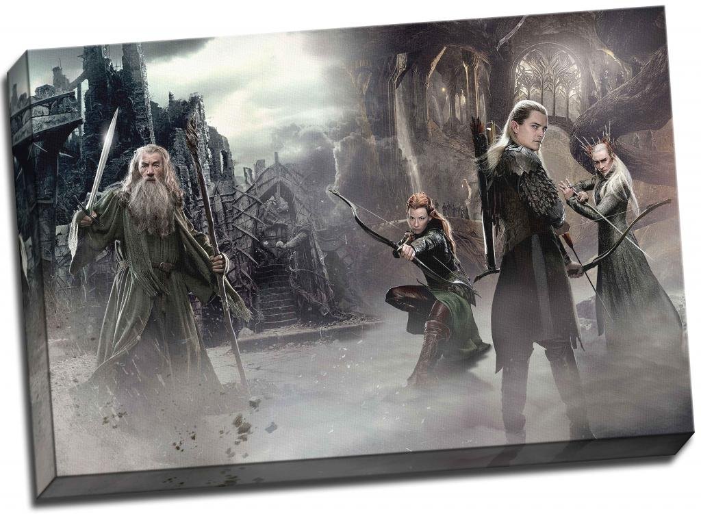 Panther Print Earthy Tones, Greens Lord Of The Rings Canvas Print Poster Large 30X20 Inches A1