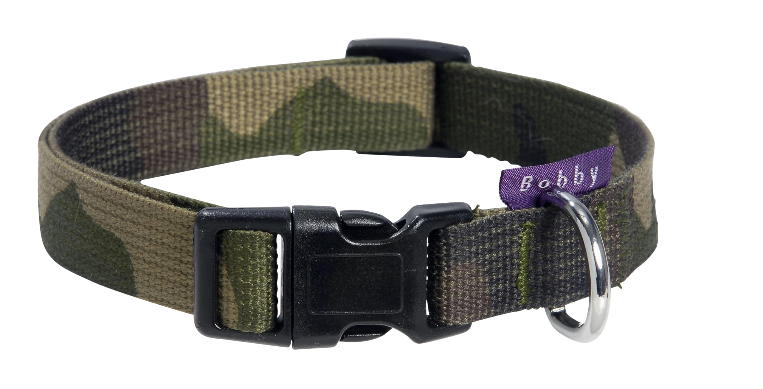 Bobby Camouflage Nylon Dog Collar, Medium, Khaki
