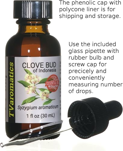 Miniatura 5 de TVaromatics Clove Bud of Indonesia Aceite Esencial 100% Puro  1 fl oz (1.0 fl oz) - Syzygium aromaticum