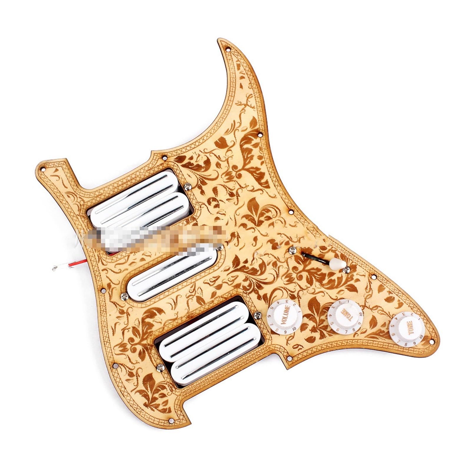 Protección de Carga precableada Accesorios para Instrumentos Musicales Guitarra con Panel De Carga De Pastilla De Arce Doble Individual Doble Pista