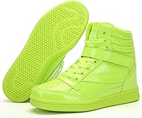 Vista 2 de UBFEN Womens High Top Ankle Support Sneakers Vibrant Colour Hidden Wedge Heel Retro 80s Tennis Shoes for Girls Cosplay Removable Insole Footwear