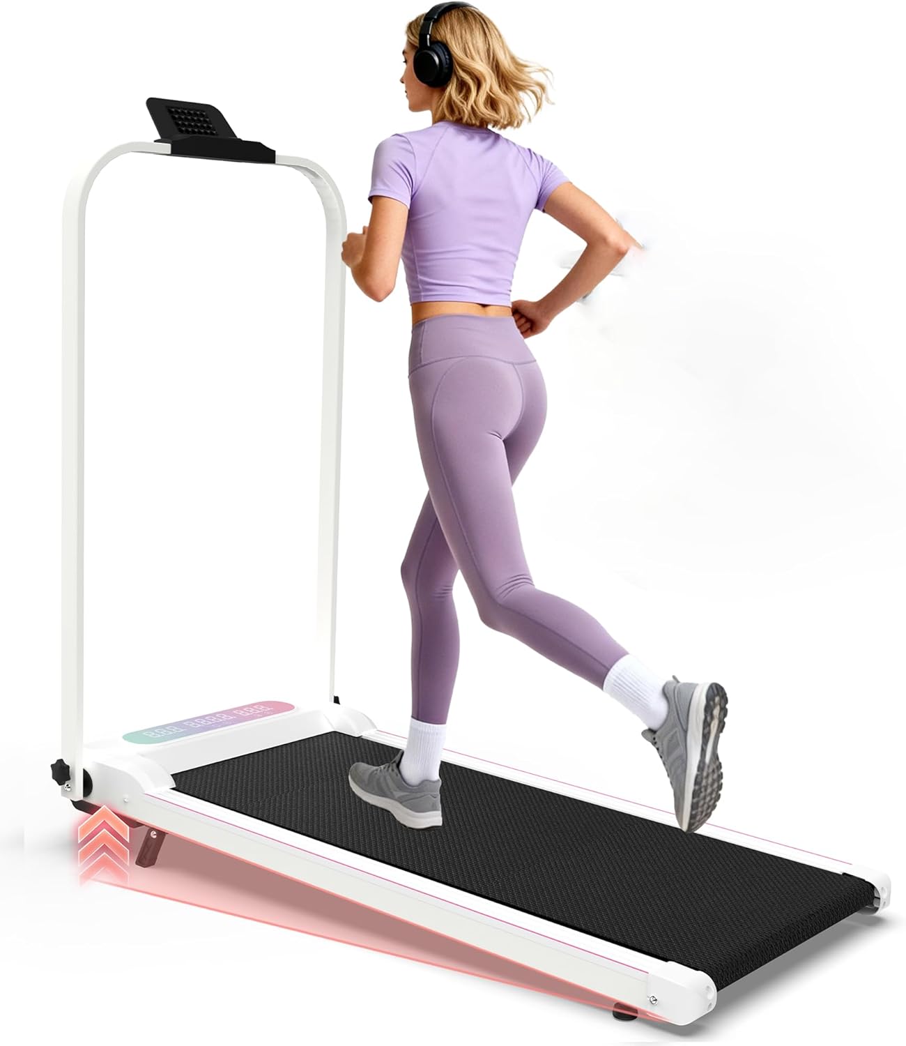 Caminadora Plegable Compacta para el Hogar con Inclinación y Barra