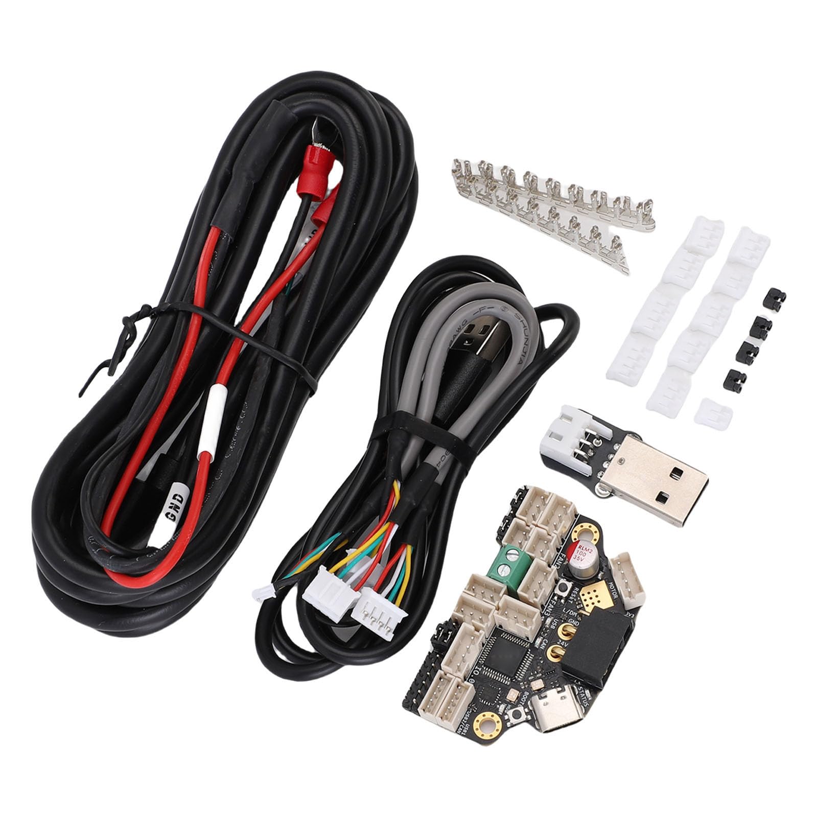 FTVOGUE Placa Adaptadora de Bus CAN Placa de Control PCB con STM32G0B1T3 TMC2209 2 Más 1 Puertos USB 4 Salidas de Ventilador Soporte de LED RGB para Actualizaciones de Motor de Extremo Caliente de