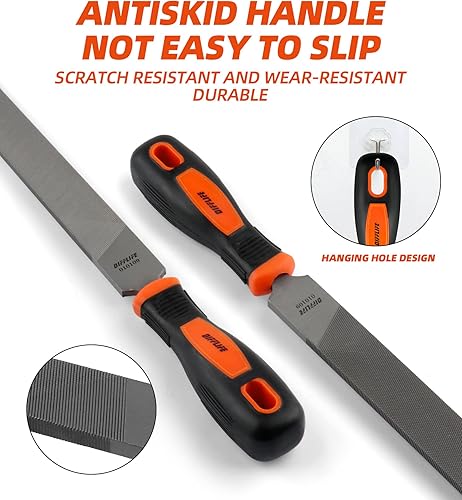 Miniatura 4 de 10" manijas planas del fichero del fichero de la aguja, acero endurecido de la fuerza de aleación