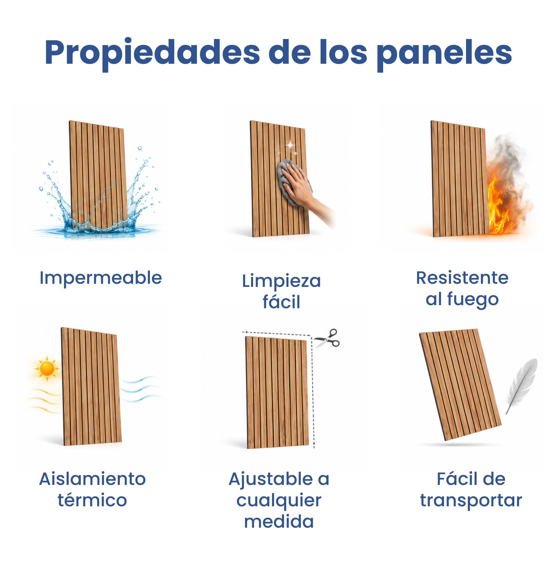 Paneles decorativos para pared efecto madera, 10 piezas (6 m2), 50 x 120 x 2,5 cm, revestimiento de aislamiento térmico de poliestireno (EPS), ajustable para interior y exterior (Roble claro)