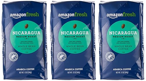 Miniatura 9 de Tienda Fresh, Nicaragua - Café en grano entero, tostado medio, 12 onzas (paquete de 3)