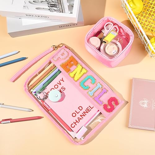 Miniatura 2 de Bolsa de viaje con cremallera de nailon para maquillaje, 2 uds, Nylon CHEER Theme, Nylon Cheer Theme