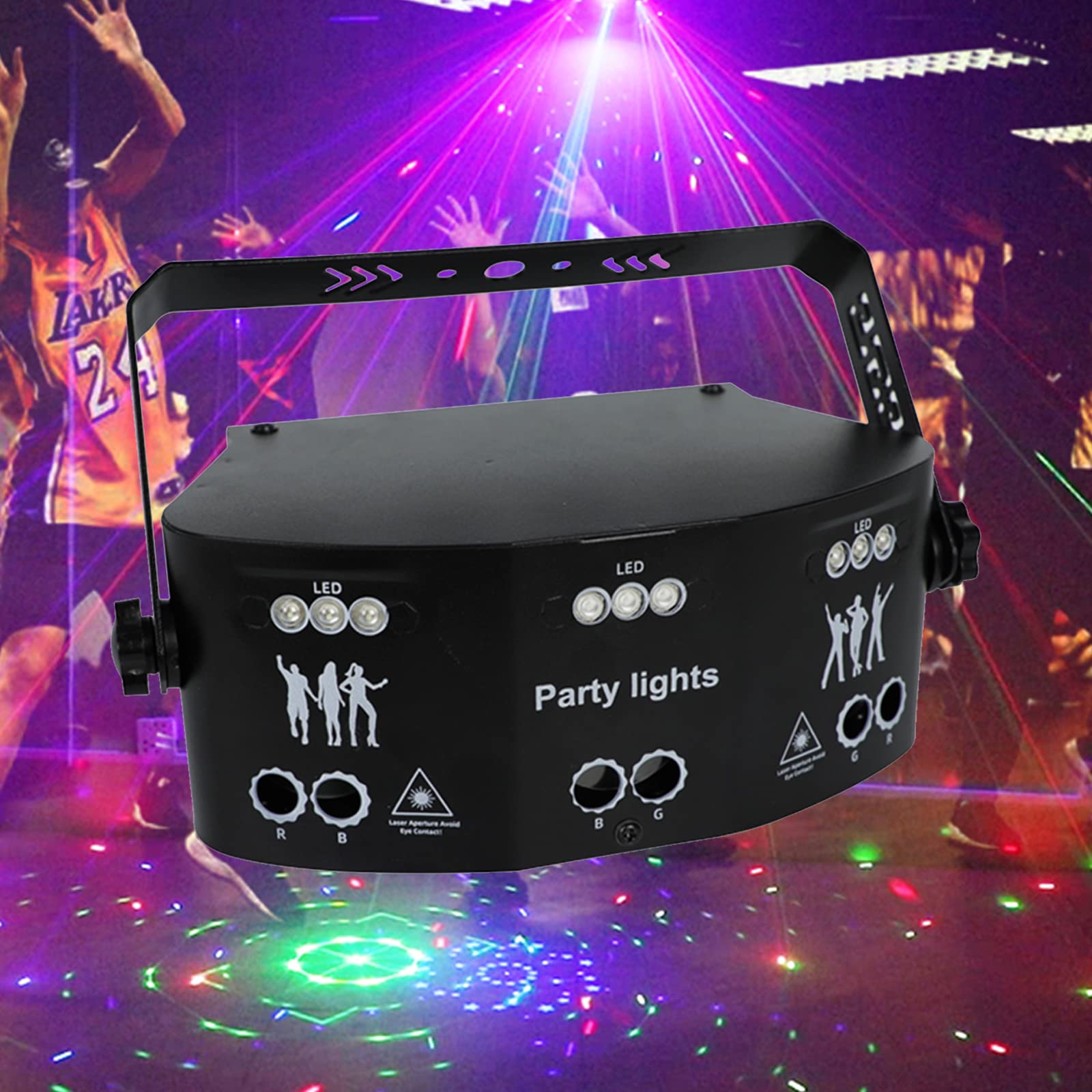15 LED stroboscope disco lumière, stroboscopique flash disco flash pour fête, stroboscope disco flash