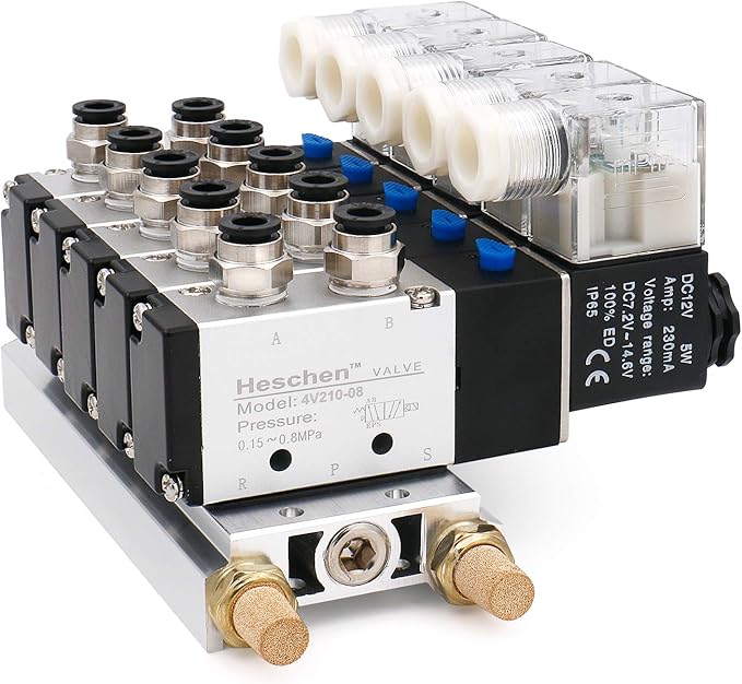 Elettrovalvola Pneumatica 6 Vie 4V210-08 DC 24V - Per Sistemi Industriali - Foto 7