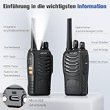 JUCJET BF-88E Walkie Talkie PMR446, 16 canali, auricolari, 6 pezzi - 5