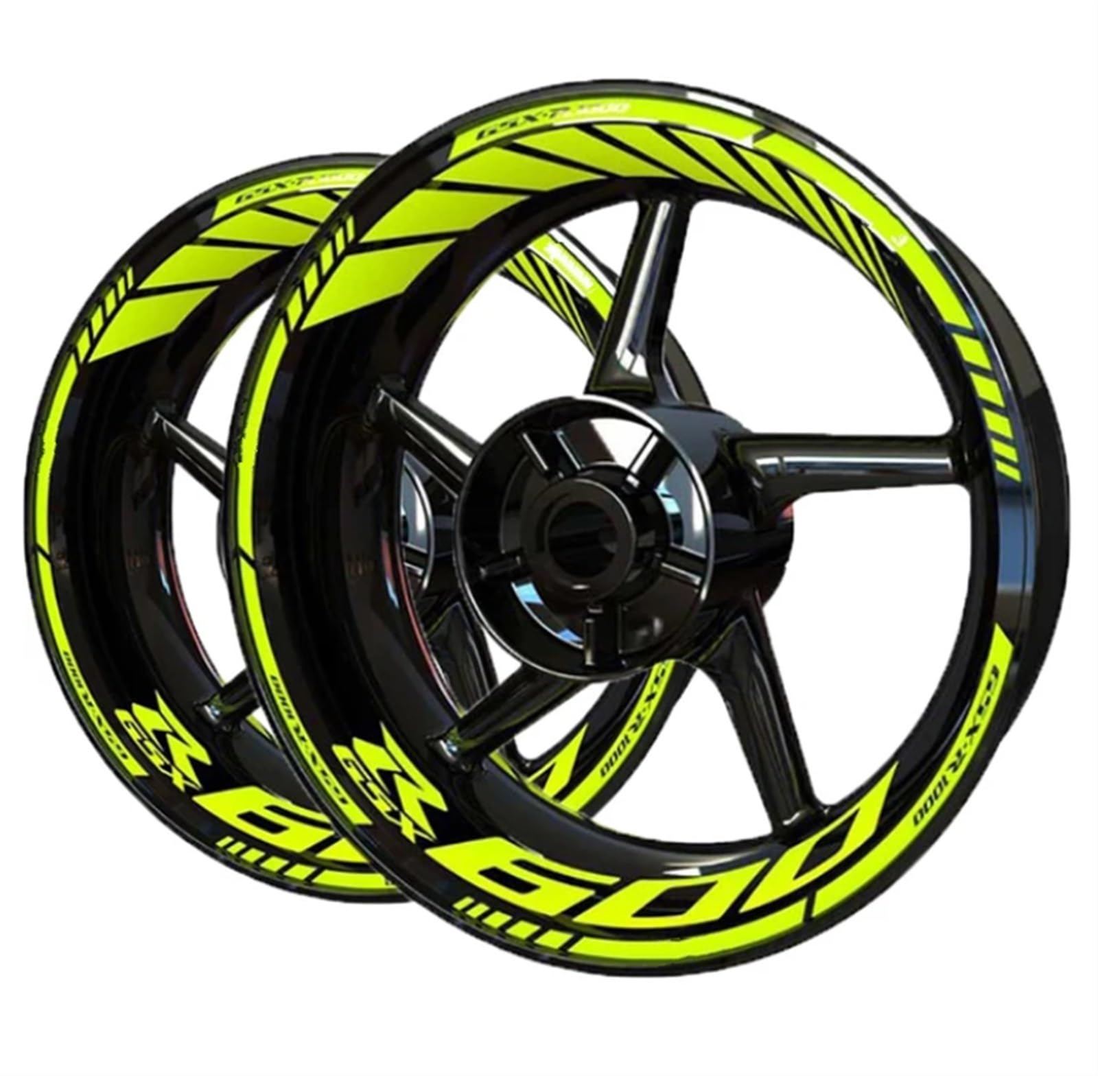 Motorcycle Accessories Wheel Stickers Reflective Decals Rims for Suzuki GSXR600 GSXR-600 Motorbike(Color9)