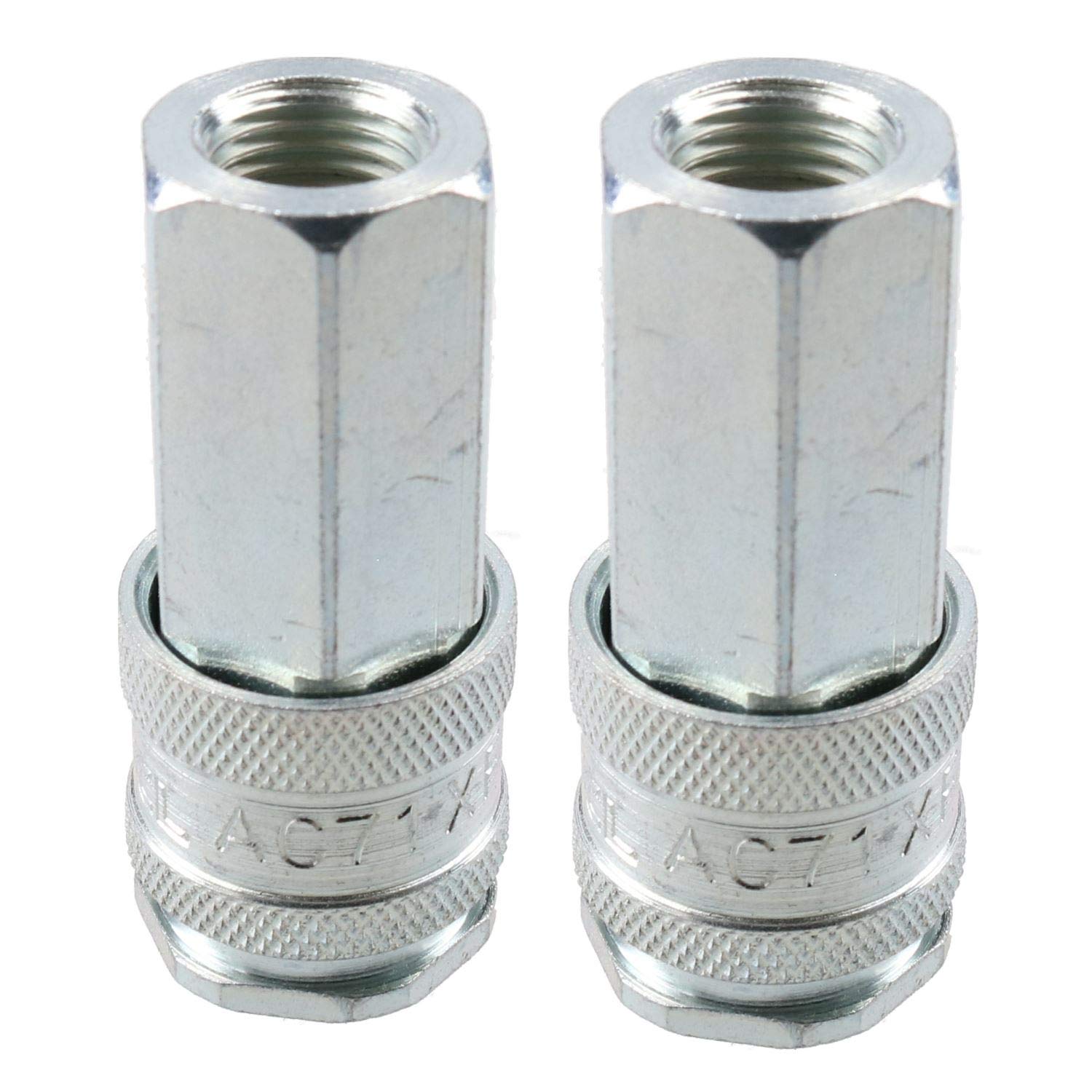 PCL XF Series Female Coupler 1/4"" BSP Female Thread Air Hose Fitting AC71CM x 2