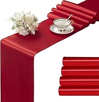 Vista 175 de Manyshofu 12Pcs Satin Orange Table Runner - 12 x 72 Inch Long Size, Party Table Runner Decor Bright & Smooth Wedding Decorations Table Runners for