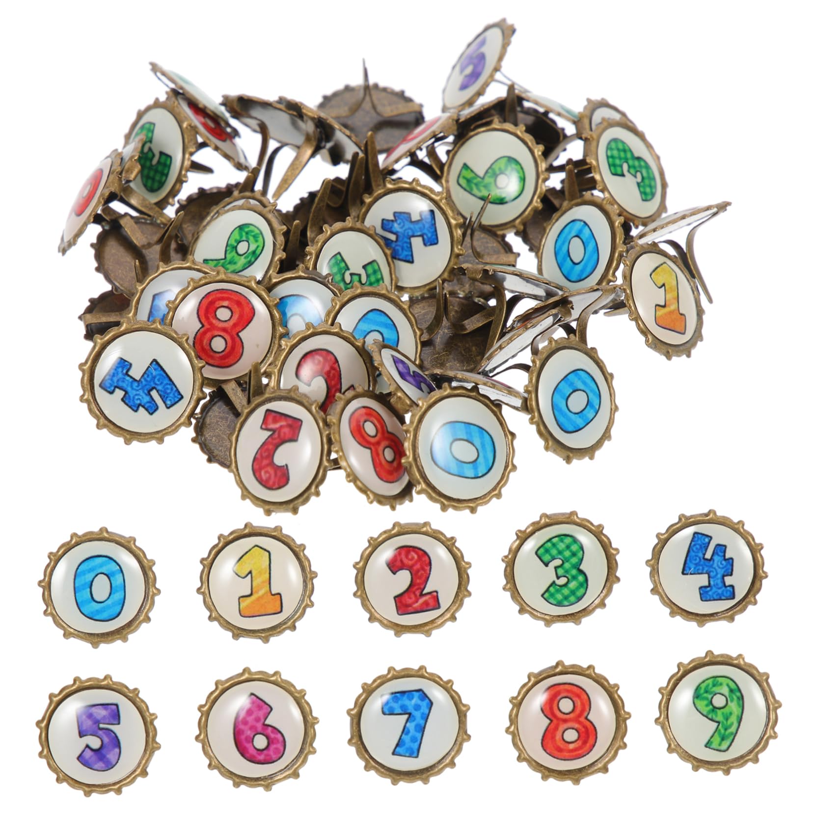 Gadpiparty 100pcs Mini Two-Leg Nails DIY Brads Craft Brads for Scrapbooking Decorative Crafting