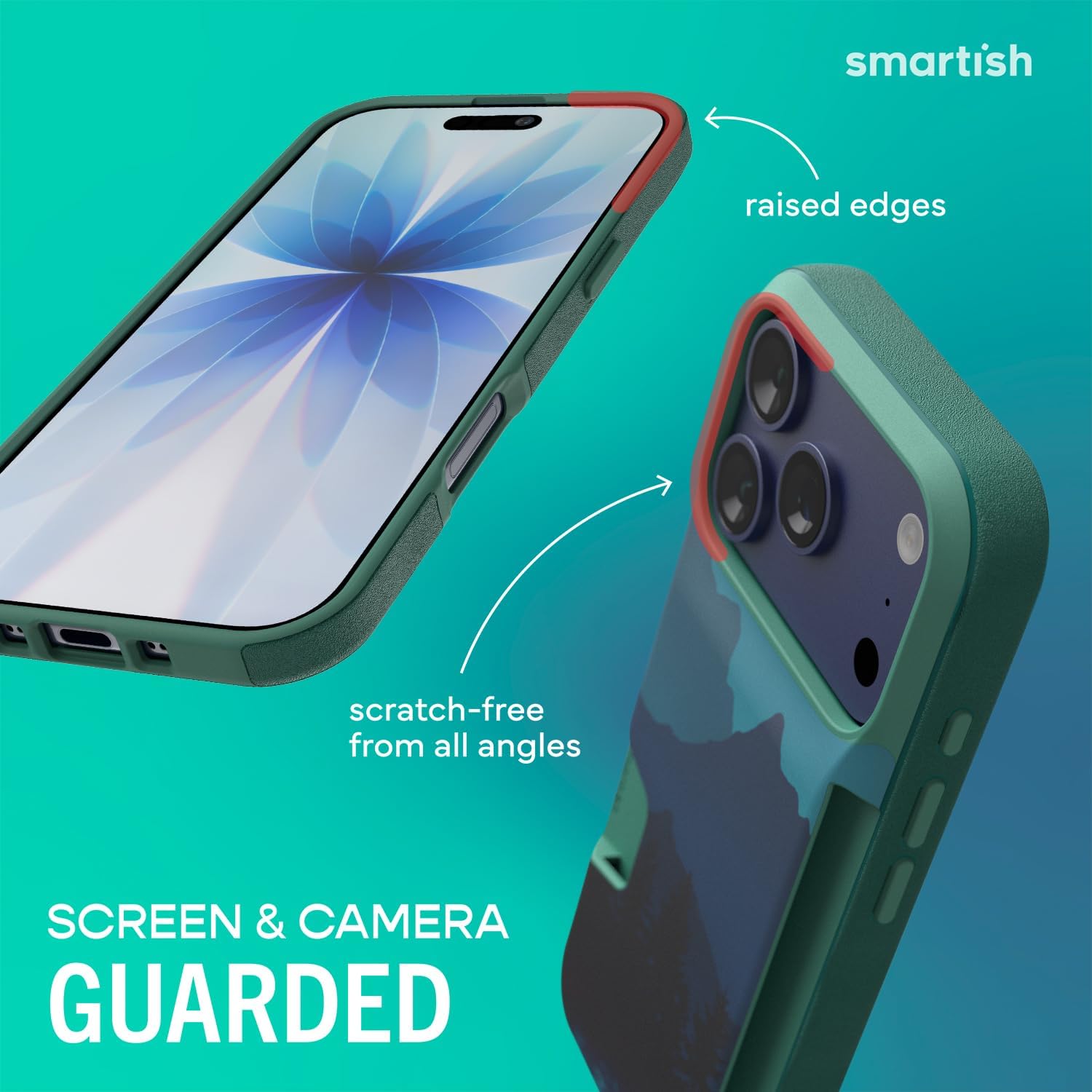 Smartish® iPhone 17 Pro Wallet Case - Wallet Slayer Vol. 1 [Slim + Protective] Credit Card Holder - Drop Tested Hidden Credit Card Slot Cover for Apple iPhone 17 Pro - Moving Mountains