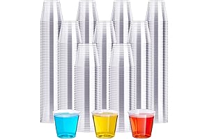 1oz Shot Glasses Disposable - 500 Pack Plastic Cups