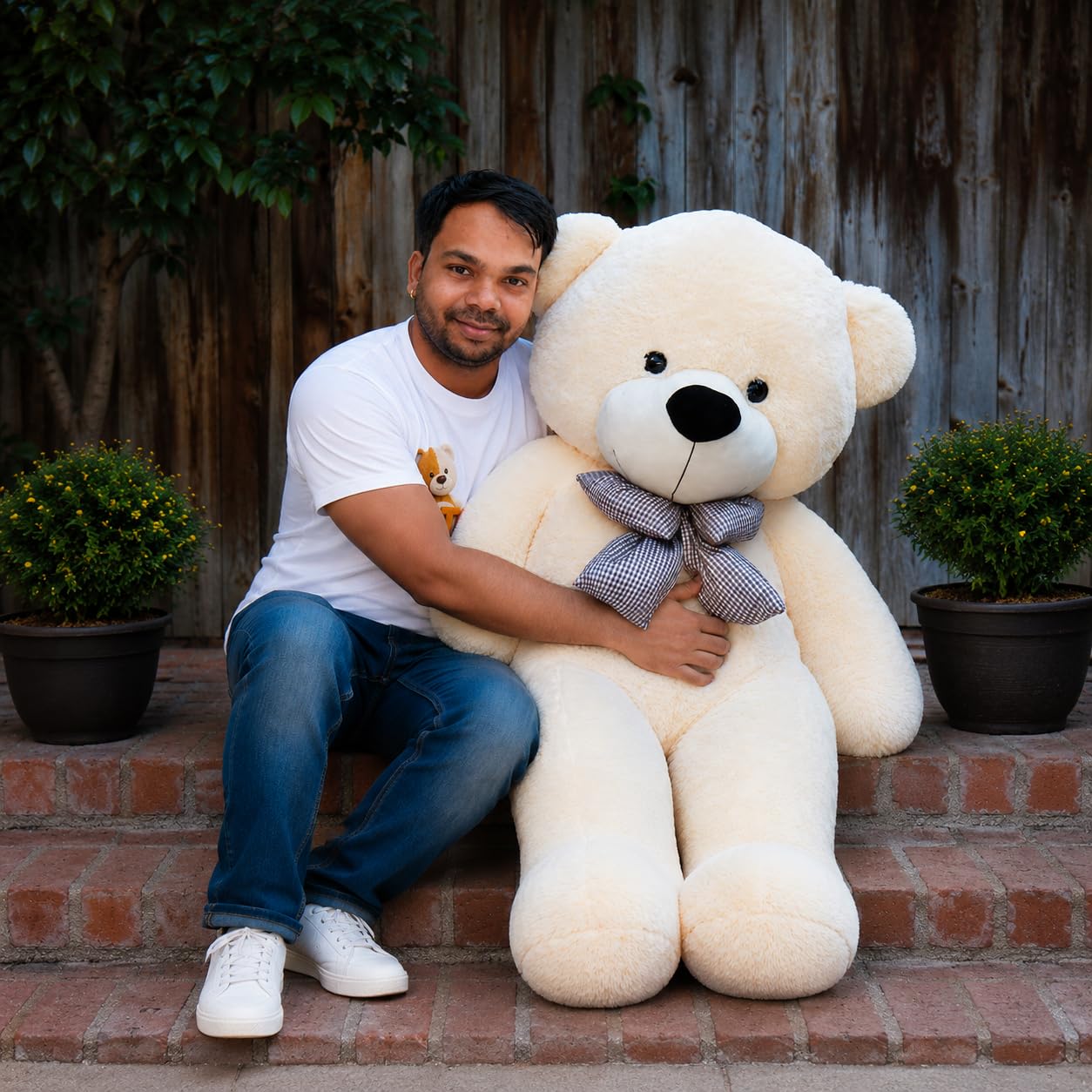 4 Feet Cream Teddy Bear Original 20mm Dull Cream Fur (48 Inches) Giant Soft Plush Toy | Premium Stuffed Teddy Bear for Kids, Girls, Boys & Loved Ones | Birthday, Anniversary, Valentine-image-43