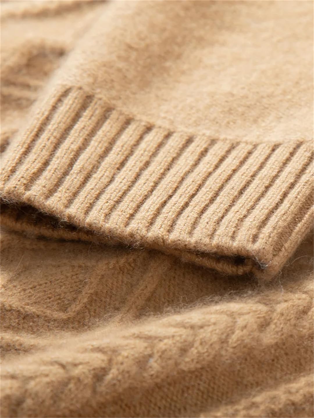 Maglione da uomo in cashmere, maglia a maglia spessa, maglia invernale in cashmere, maniche lunghe, casual