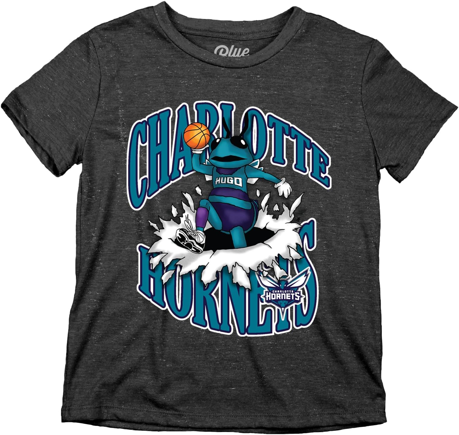 Blue 84 NBA Unisex Kids NBA Officially Licensed Youth Tri-Blend T-Shirt Slam Mascot Black - Image 3
