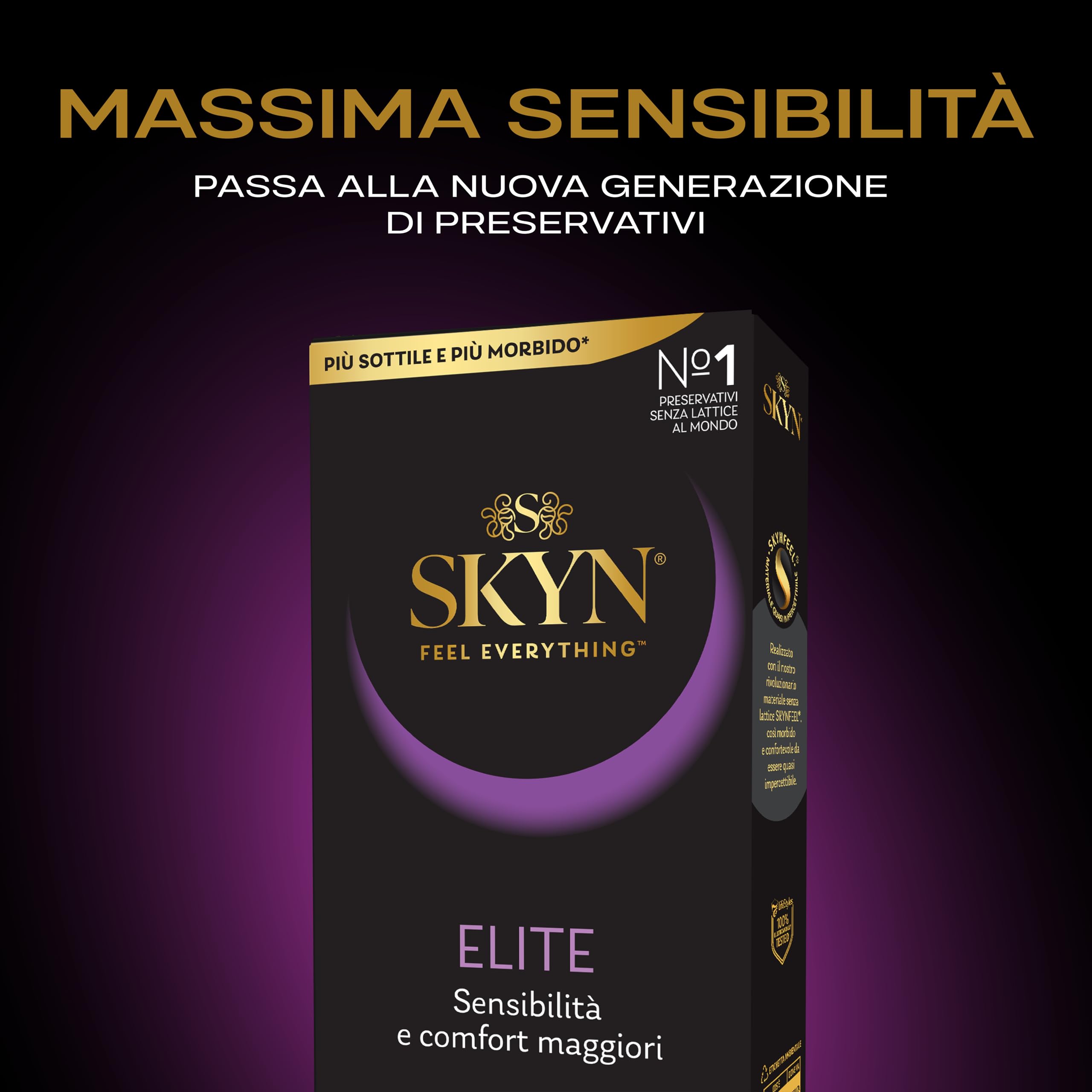 SKYN Elite - Preservativi Senza Lattice in Poliisoprene - Ultramorbidi e Ultrasottili, 60 Pezzi