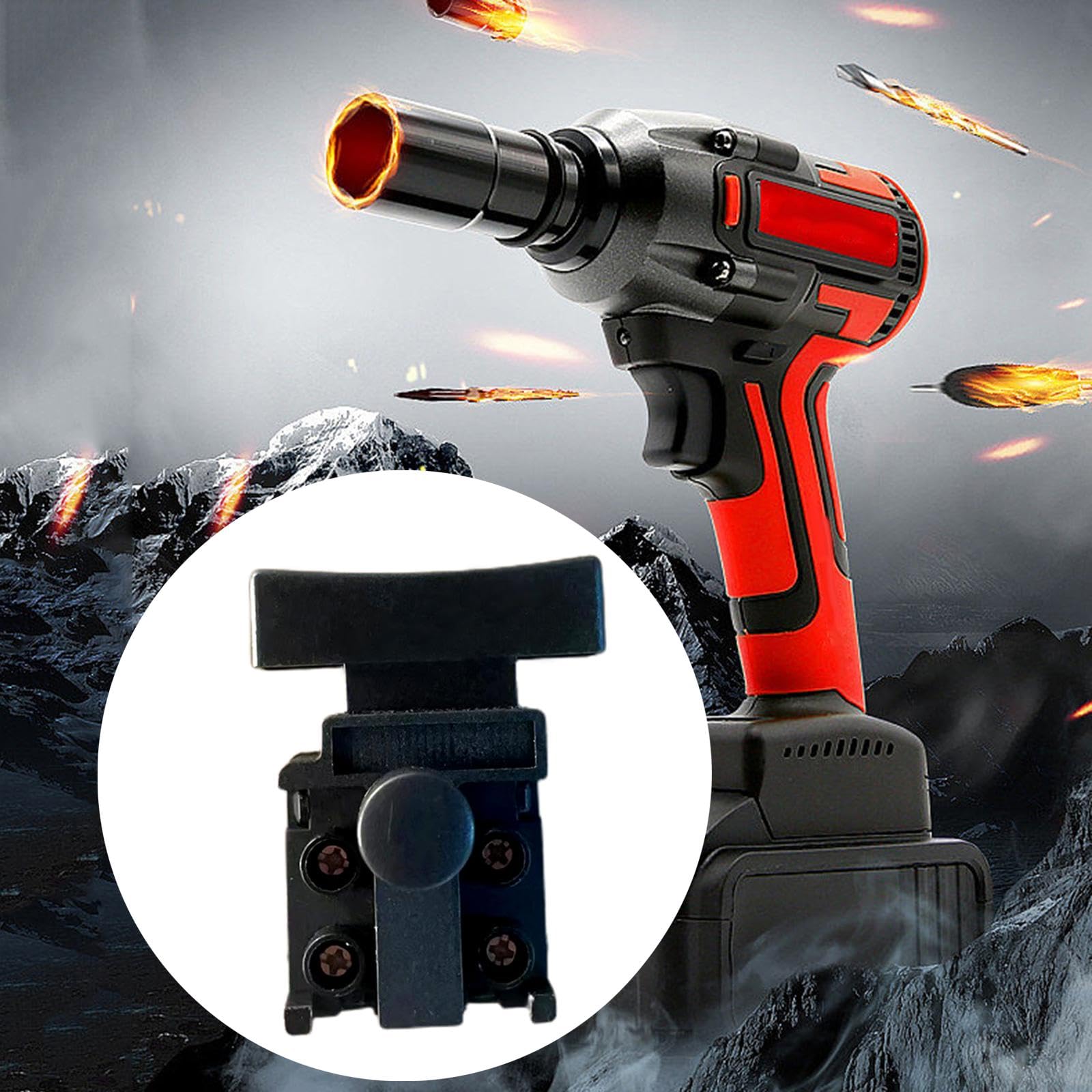Power Tool Switch Attachment, Compact, Easy to Install, Power Tool Accessories Electric Rotary Tool Supplies Electric Drill Replacement