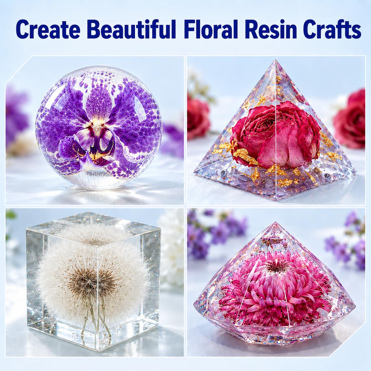 Beginner Resin Art Kit - Molds & Resin -5