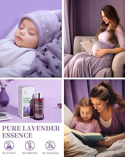 Miniatura 5 de Agua de lavanda, 8 onzas líquidas, agua floral de Lavandula Angustifolia búlgara, almohada de lavanda y espray de niebla de lino para ropa de cama,