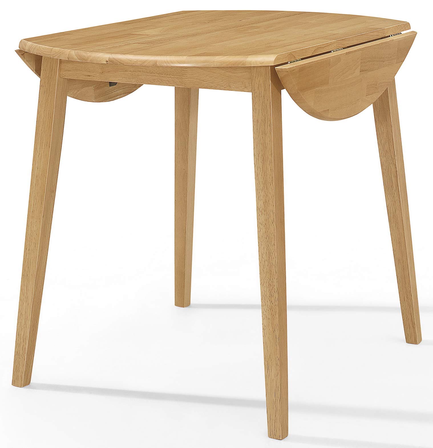 Ledbury Small Solid Wooden Drop Leaf Round Dining Table and 4 Chairs