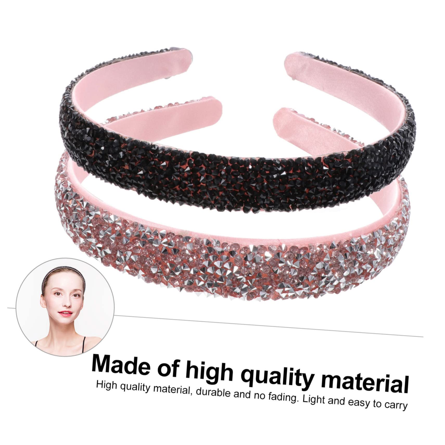 6 Pz Fascia per con strass hair band hair ribbon fasce da donna Fascia per glitterata cerchietti bambina copricapo ingioiellato fascia ingioiellata glitterata