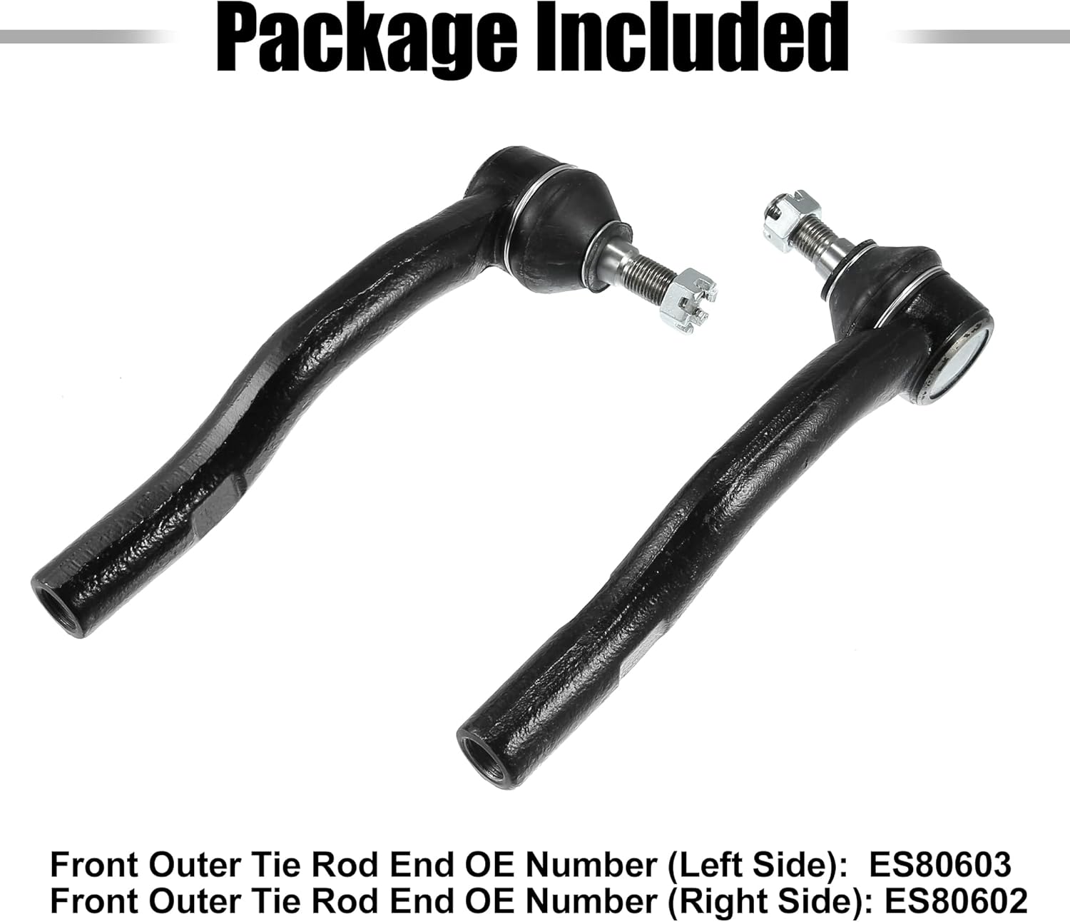 X AUTOHAUX 2pcs Front Outer Tie Rod End Links Suspension Steering Part Replacement ES80603 ES80602 for Toyota Camry 2004-2011 for Lexus ES330 2004-2006