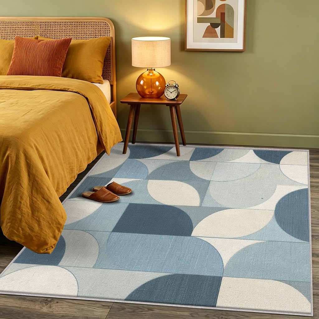 Tapis Mid Century Salon Chambre Interieur 140x200 cm