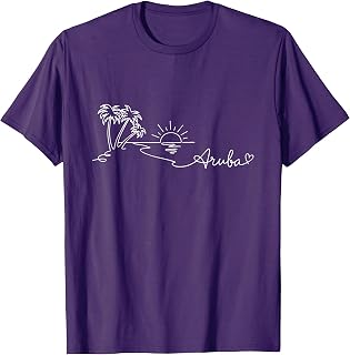 Aruba Signature Heart Art - Beach Souvenir T-Shirt
