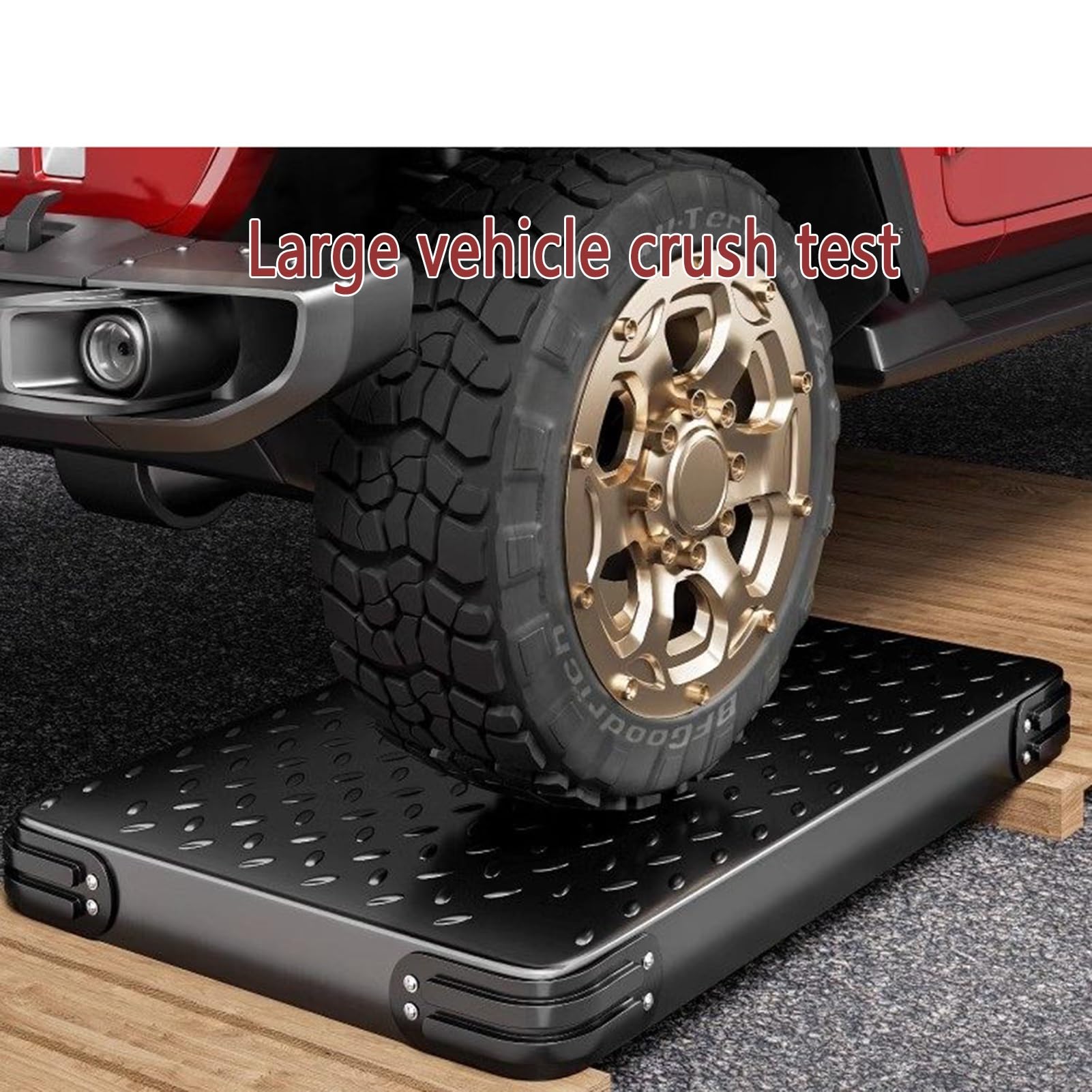 Carro for paletas con Plataforma de Alta Resistencia, con Ruedas de Freno silenciosas giratorias de 360 ​​​​°, Carro de Mano de Plataforma Plana de Acero al Carbono