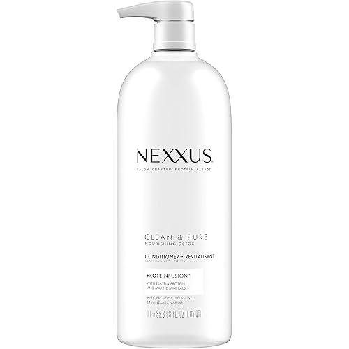 Nexxus Clean and Pure Conditioner, With ProteinFusion, Nourished Hair Care Silicone, Dye And Paraben Free 33.8 oz