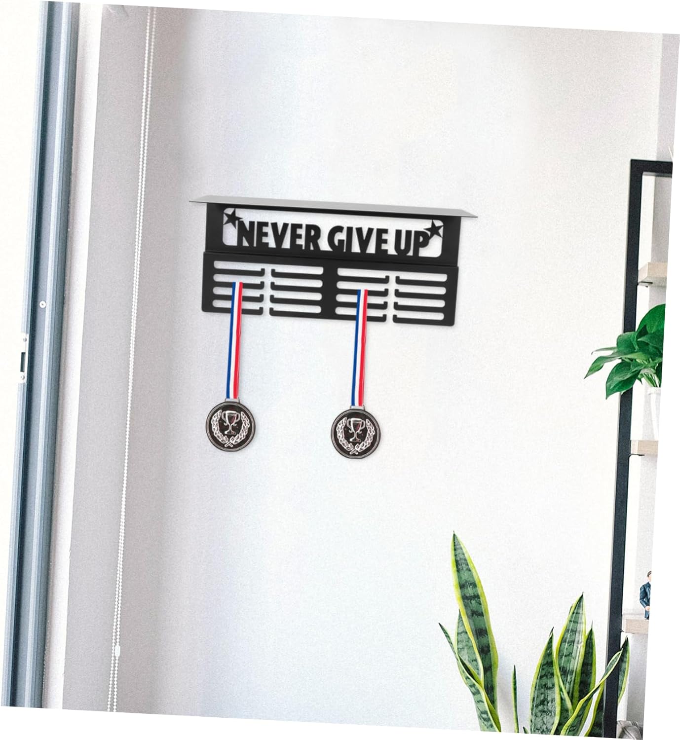 Medal Trophy Display Shelf Hooks Wall-Mounted Medal Hanger for Sports Awards Versatile Rack for Gymnastics Soccer and More Easy to Install and Space-Saving Design