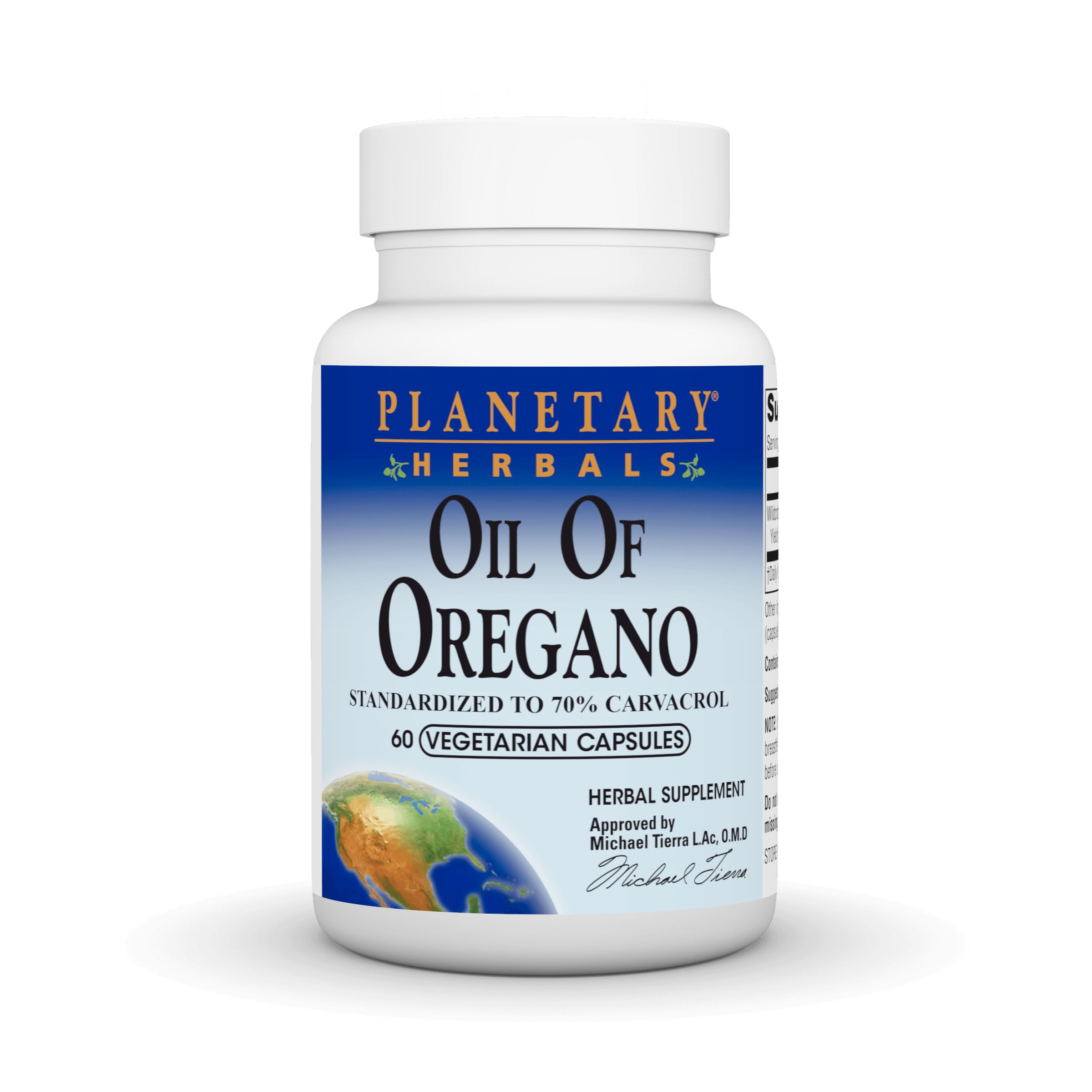Planetary Herbals Oil of Oregano, May Provide Support To The Immune System,60 Vegetarian Capsules