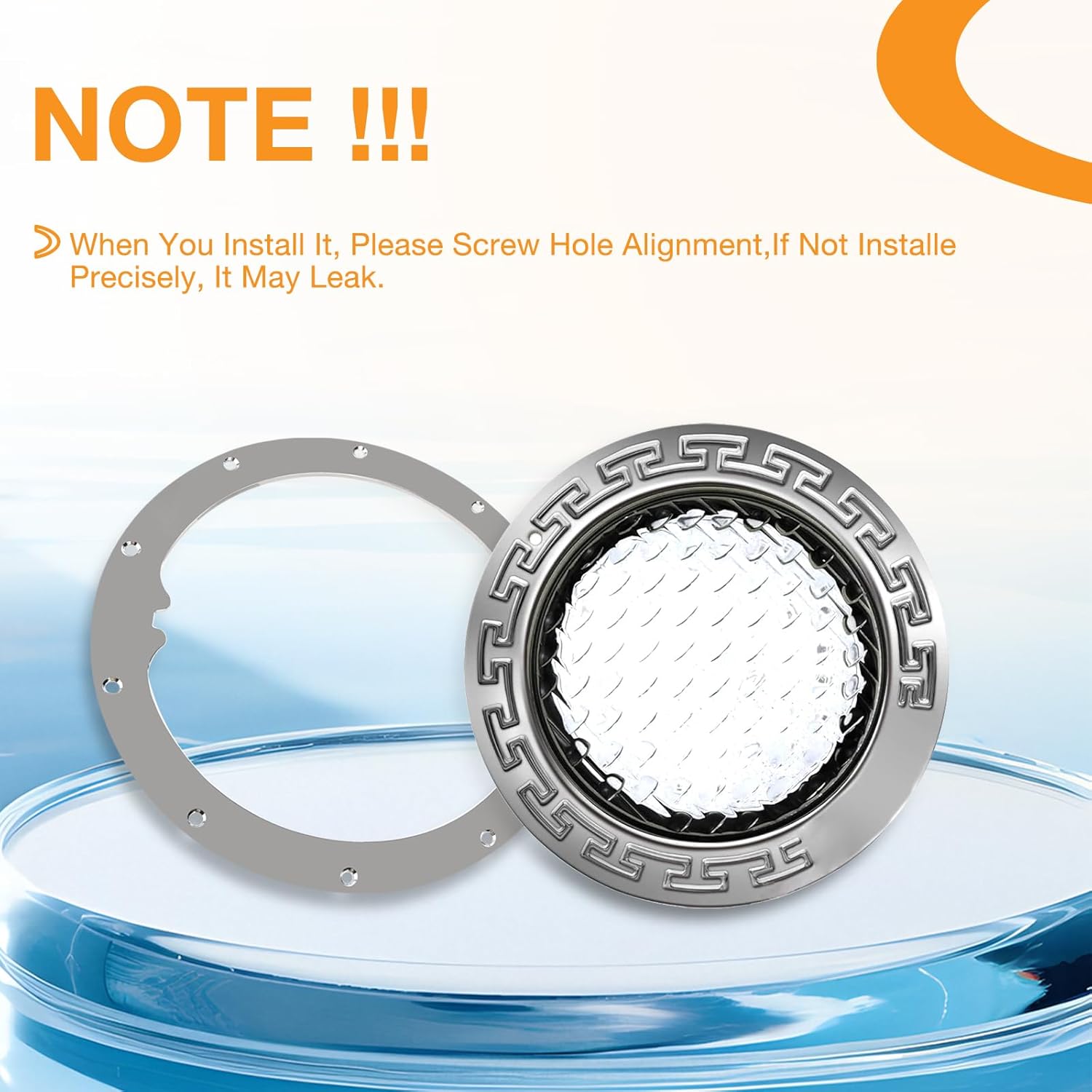 HQPASFY 79200200, 10-Hole Standard Liner Sealing Ring Compatible with Pentair Large Stainless Steel Pool Light Niches, Replace 25549-002-000 AMP-301-4016