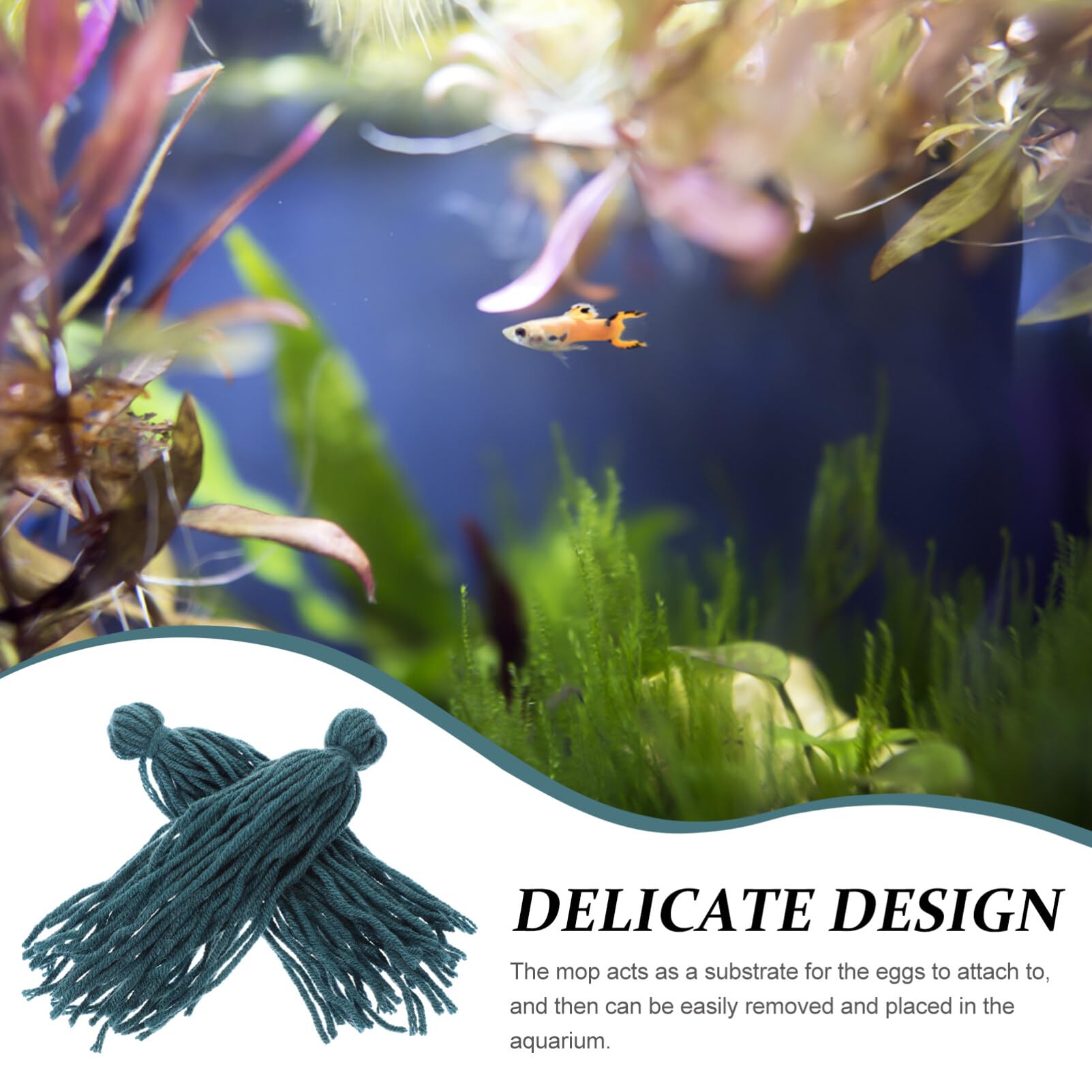 Toddmomy Fish Spawning Mop for Aquarium Fish Egg Layer Breeding Tool Suitable for Angelfish Shrimp and Guppies Providing Natural Spawning and Hiding Environment - Image 3