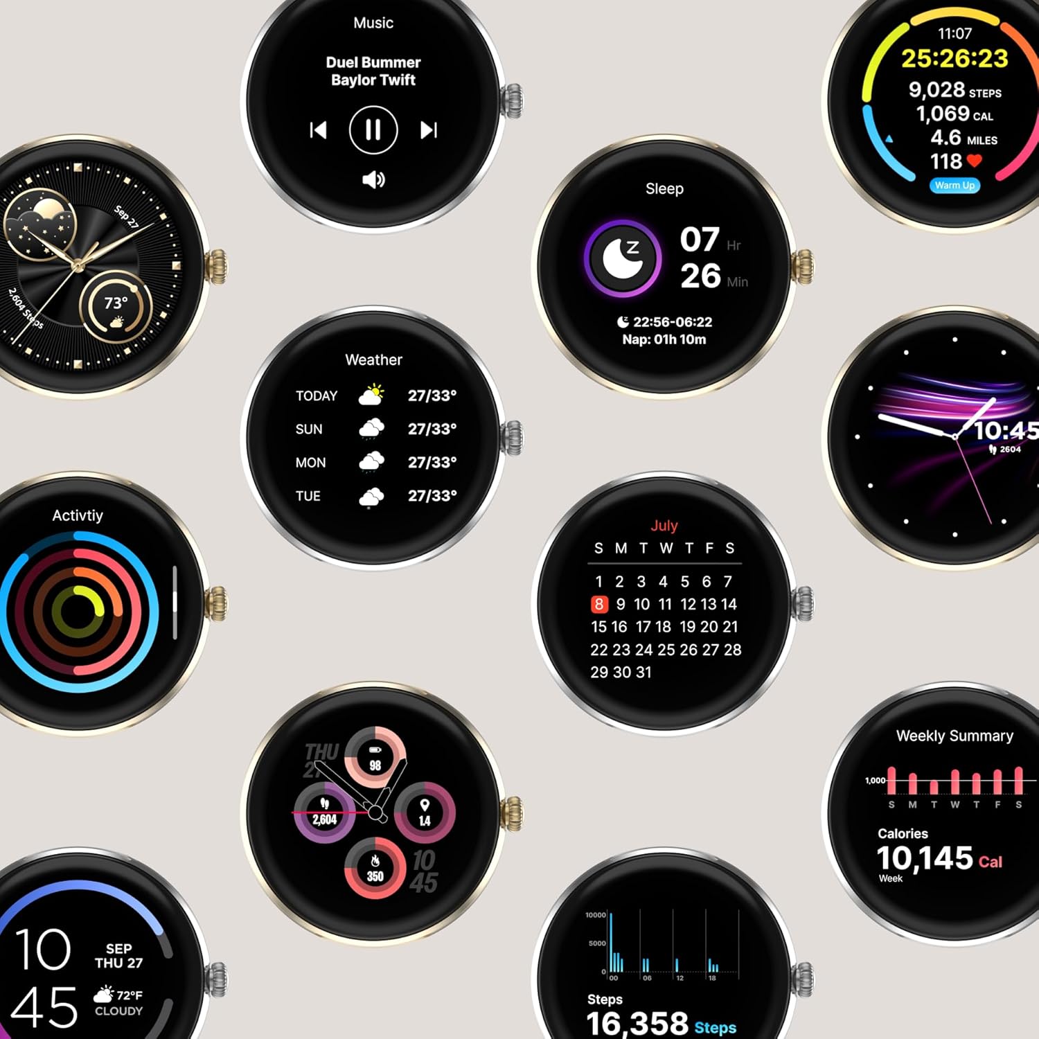 iTouch Bloom Smart Watch for Women, 1.32” AMOLED Display Fitness Tracker with Bluetooth Calling, Heart Rate & Sleep Tracking, 60+ Sports Modes, IP68 Waterproof Smartwatch for Android & iPhone