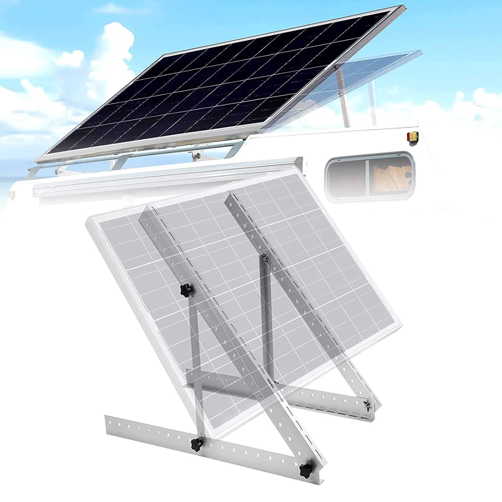 TEOV Montaggio Solare Lamiera Trapezoidale Supporto Per Pannelli - Foto 7