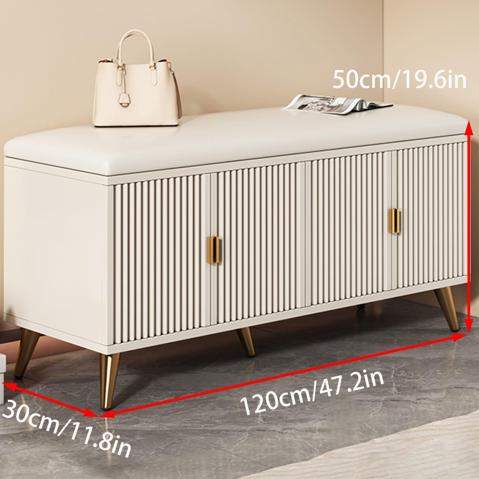 Zapatero multifuncional con puerta de 47.2 pulgadas para entrada, dormitorio, sala de estar, banco de zapatos que ahorra espacio