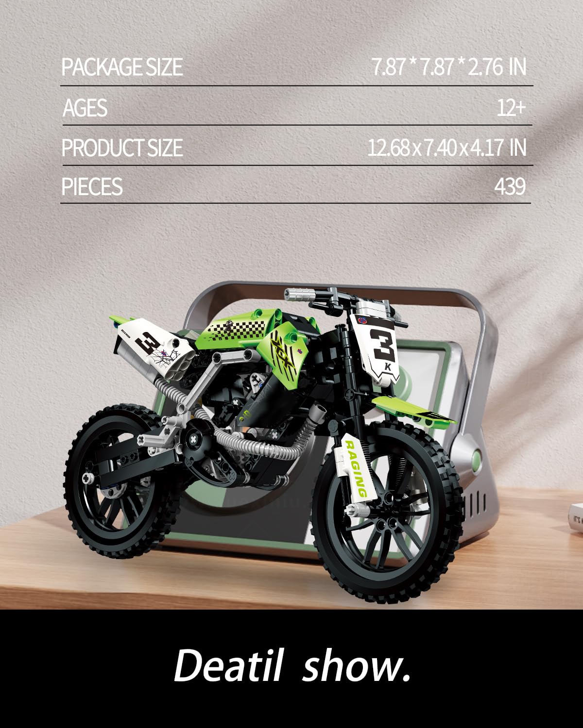 Amazon.co.jp: QISHOUTING オフロードバイク組み立ておもちゃ ティーン