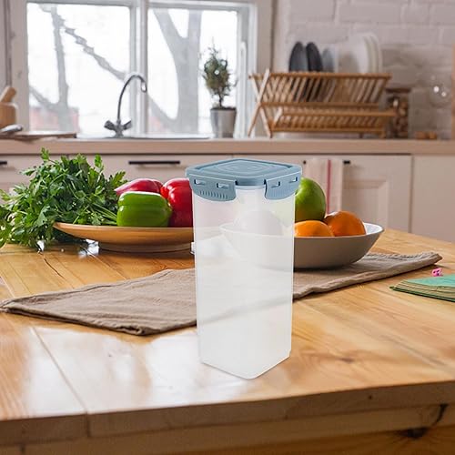 Miniatura 9 de Kichvoe Recipiente de pan de plástico para sándwich con tapa hermética, dispensador de almacenamiento de pan alto para encimera de cocina, color azul