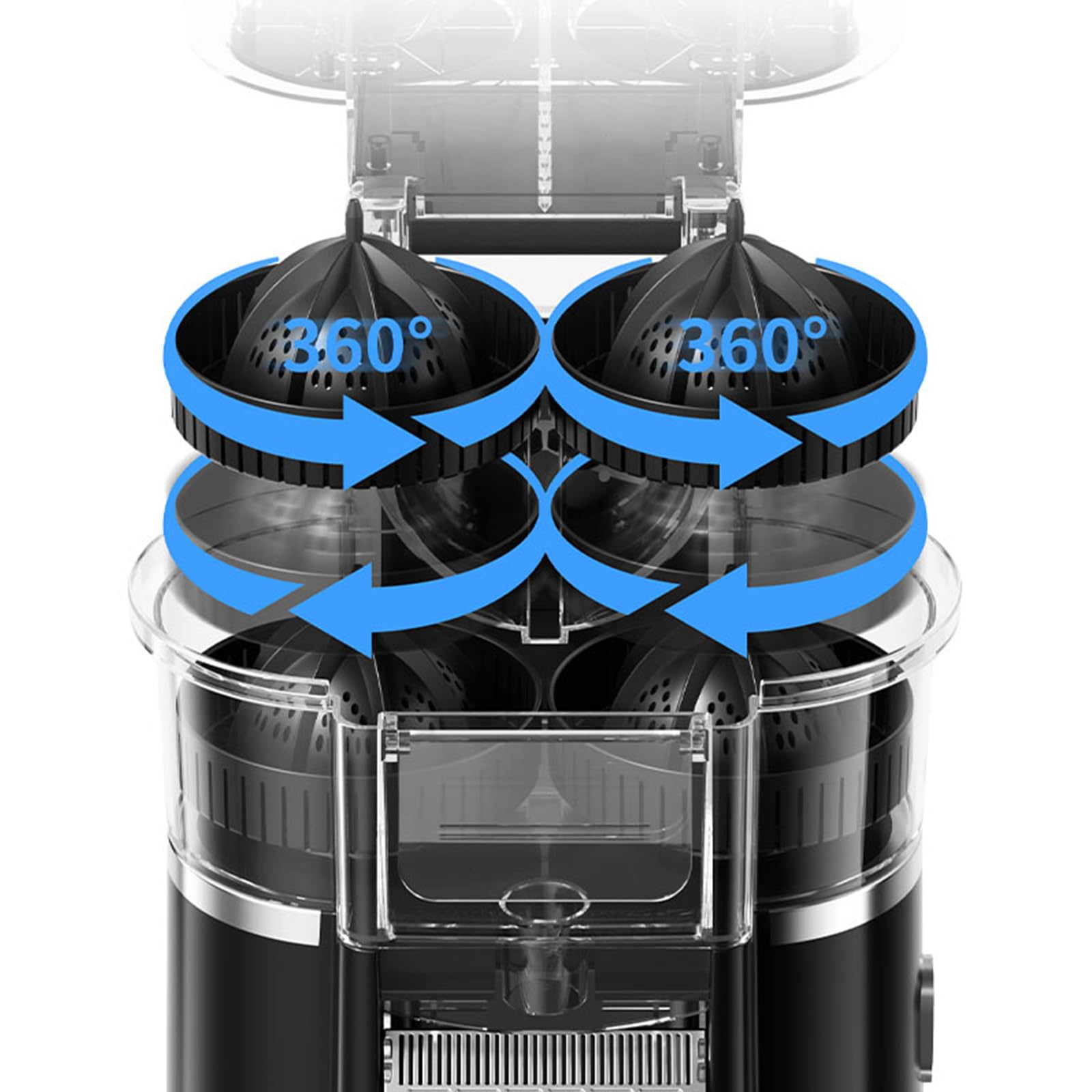 Exprimidor de cítricos automático portátil, doble cabezal recargable para uso doméstico, exprimidor de fiesta
